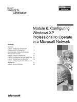 Module 6: Configuring Windows XP Professional to Operate in a Microsoft Network potx