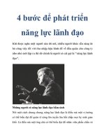 4 bước để phát triển năng lực lãnh đạo docx