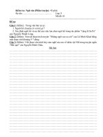 Đề và đáp án kiểm tra Văn (phần truyện)