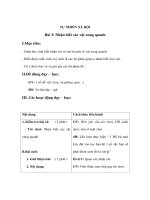 Tự nhiên xã hội lớp 1 - Nhận biết các vật xung quanh ppt