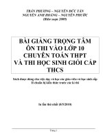 bài giảng trọng tâm môn toán 9