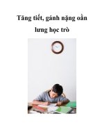 Tăng tiết, gánh nặng oằn lưng học trò pdf