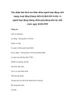 Xác nhận bản khai của thân nhân người hoạt động cách mạng, hoạt động kháng chiến bị địch bắt tù đày và người hoạt động kháng chiến giải phóng dân tộc chết trước ngày 01/01/1995 doc