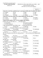 De thi thu tot nghiep cuc hay +co dap an