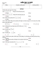 Kiểm tra 15 phút HKII môn Đại số