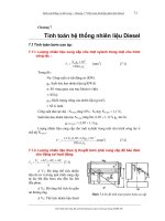 Tính toán hệ thống nhiên liệu động cơ Diezel ppt