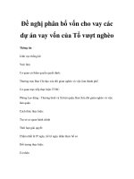 Đề nghị phân bổ vốn cho vay các dự án vay vốn của Tổ vượt nghèo ppsx