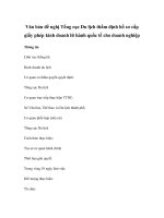 Văn bản đề nghị Tổng cục Du lịch thẩm định hồ sơ cấp giấy phép kinh doanh lữ hành quốc tế cho doanh nghiệp docx