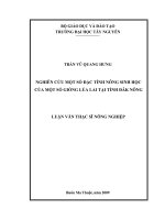 NGHIÊN CỨU MỘT SỐ ĐẶC TÍNH NÔNG SINH HỌC CỦA MỘT SỐ GIỐNG LÚA LAI TẠI TỈNH ĐĂK NÔNG