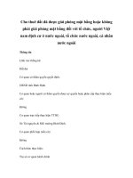 Cho thuê đất đã được giải phóng mặt bằng hoặc không phải giải phóng mặt bằng đối với tổ chức, người Việt nam định cư ở nước ngoài, tổ chức nước ngoài, cá nhân nước ngoài potx