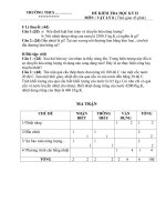 Đề Kiểm tra Học kỳ II môn Vật Lý khối 8