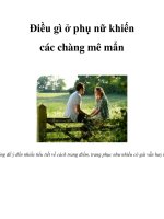 Điều gì ở phụ nữ khiến các chàng mê mẩn ông để ý đến nhiều tiểu tiết ppsx