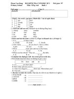 Đề KTCK2 Anh 3 ( Tham khảo)