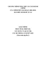 giáo trình  phân tích, thiết kế xây dựng và quản trị các hệ thống cơ sở dữ liệu