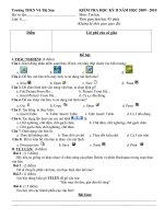 Đề kiểm tra tin kì II năm học 2009-2010