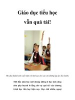 Giáo dục tiểu học vẫn quá tải! doc