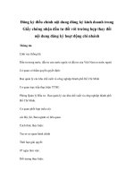 Đăng ký điều chỉnh nội dung đăng ký kinh doanh trong Giấy chứng nhận đầu tư đối với trường hợp thay đổi nội dung đăng ký hoạt động chi nhánh pptx