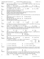 Đề thi thử và đáp án vật lý 12 năm 2010 (Lần 1) potx