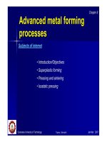Advanced metal forming processes Subjects of interest docx