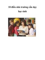 10 điều nhà trường cần dạy học sinh pdf