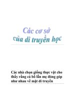 cơ sở của di truyền học pot
