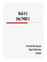 bài giảng  cơ sở dữ liệu nâng cao (đồngthị bích thủy)