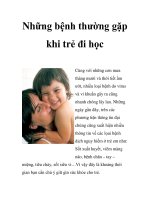 Những bệnh thường gặp khi trẻ đi học pptx