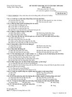 Đề thi đề nghị HK2 Lý 9 đề 1