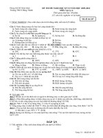 Đề thi đề nghị HK2 Lý 6 đề 2