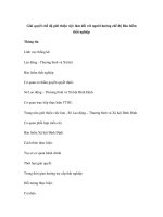 Giải quyết chế độ giới thiệu việc làm đối với người hưởng chế độ Bảo hiểm thất nghiệp ppt