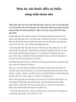 Món ăn, bài thuốc điều trị thiểu năng tuần hoàn não pot