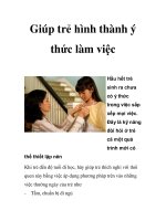 Giúp trẻ hình thành ý thức làm việc ppt