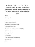 Thanh toán học phí cho cơ sở dạy nghề do Hội đồng quản lý quỹ 156 thành phố chỉ định, cơ sở dạy nghề sơ cấp có người lao động thuộc diện hộ có đất bị thu hồi để thực hiện các dự án đầu tư trên địa bàn thành phố học nghề ppsx