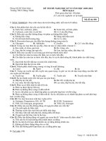 Đề thi đề nghị HK2 Sinh 8 đề 4