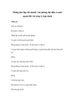 Thông báo lập chi nhánh, văn phòng đại diện ở nước ngoài đối với công ty hợp danh pot