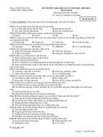 Đề thi đề nghị HK2 09-10 Sinh 8 đề 7