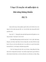 Y học Cổ truyền với miễn dịch và khả năng kháng khuẩn (Kỳ 3) pps