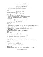 Đề thi tham khảo Học  kỳ 2 nh 2009-2010