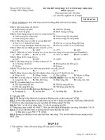 Đề thi đề nghị HK2 Lý 6 đề 3