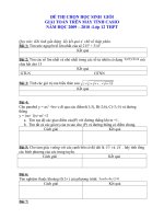 ĐỀ THI CHỌN HỌC SINH GIỎI GIẢI TOÁN TRÊN MÁY TÍNH CASIO NĂM HỌC 2009 – 2010 - Lớp 12 THPT - Phần 10 docx
