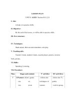 Giáo án Tiếng anh lớp 3 - LESSON PLAN UNIT 8: AGES / Section B (1,2,3) ppt