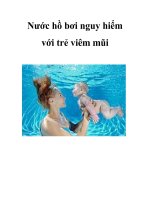 Nước hồ bơi nguy hiểm với trẻ viêm mũi ppsx