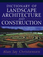 DICTIONARY OF LANDSCAPE ARCHITECTURE AND CONSTRUCTION docx