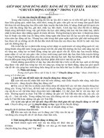 GIÚP HỌC SINH DÙNG BIỂU BẢNG ĐỂ TỰ TÌM HIỂU  BÀI HỌC “CHUYỂN ĐỘNG CƠ HỌC” TRONG VẬT LÍ 8.