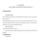 Giáo án đạo đức lớp 1 - LỄ PHÉP, VÂNG LỜI THẦY GIÁO, CÔ GIÁO (tiết 2) pptx