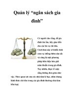 Quản lý “ngân sách gia đình” docx