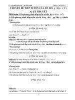 CHUYÊN ĐỀ TIẾP TUYẾN