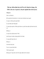 Thủ tục thẩm định dự án hỗ trợ kỹ thuật sử dụng vốn ODA (do các sở quản lý chuyên ngành làm chủ dự án) doc