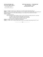 Đề thi Sinh Học 9_HK2 (có đáp án)