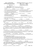 Đề thi học kỳ 2 môn Vật lý